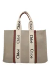 Chloé Large Woody Tote Bag In Multicolor