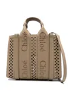 CHLOÉ CHLOÉ WOODY LEATHER SMALL TOTE