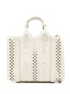 Chloé White Piccola Woody Satchel Bag In White