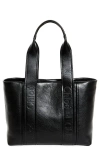 Chloé Woody Leather Tote In 001 Black