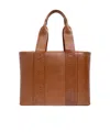 Chloé Woody Large Leather Tote In Brown