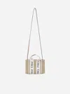 Chloé White And Pink Woody Mini Tote Bag In Green