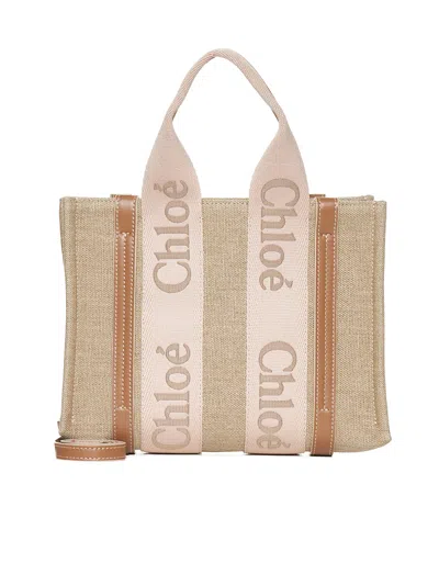 Chloé Woody Linen Small Tote Bag <br/>
