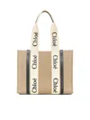 Chloé Woody Linen Tote Bag