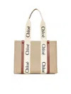 Chloé Woody Linen Tote Bag Chloè