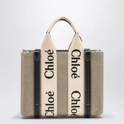 CHLOÉ CHLOÉ WOODY LITTLE BAG IN BEIGE