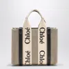 Chloé Woody Little Bag In Beige Canvas