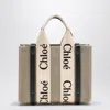 Chloé Woody Little Bag In Beige Canvas
