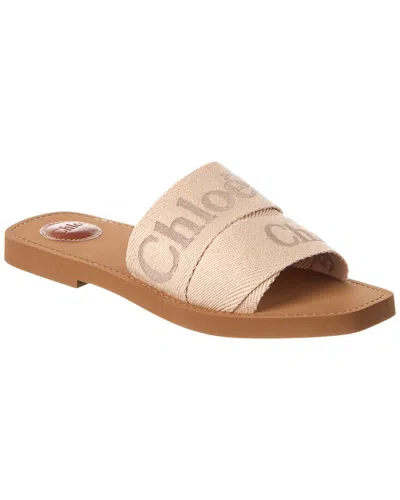 Chloé Woody Logo Canvas Slide