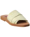 Chloé Woody Flat Mule In Green