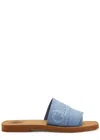 CHLOÉ CHLOE WOODY LOGO CANVAS SLIDERS