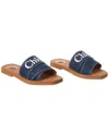 Chloé Sumptuous Cotton Woody Slide Sandals In Women's
