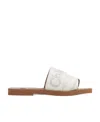 Chloé Woody Logo-embroidered Slides In White