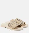 Chloé Woody Beige Slides In Neutrals