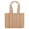 Chloé Chloe Woody Logo Medium Tote Bag In Pink