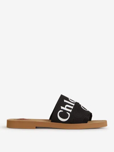CHLOÉ CHLOÉ WOODY LOGO SANDALS