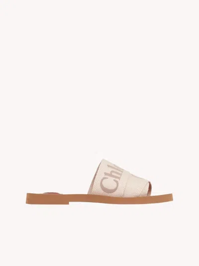 CHLOÉ CHLOÉ WOODY LOGO SANDALS