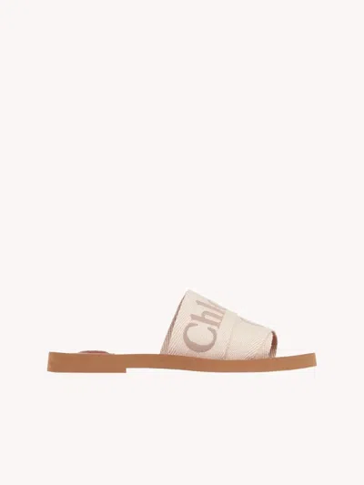 CHLOÉ CHLOÉ WOODY LOGO SANDALS