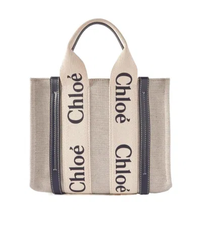 CHLOÉ WOODY LOGO-PRINT TOTE BAG