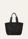 Chloé Woody Mifuko Basket Bag With Logo Webbing In Black