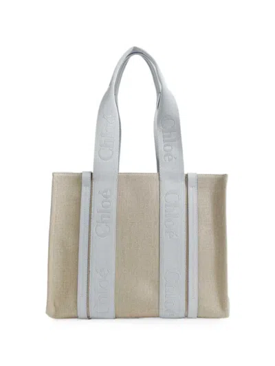 Chloé Woody Logo-embroidered Tote Bag