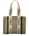 Chloé Woody Medium Canvas & Leather Tote