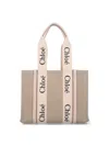 Chloé Sac Cabas Moyen Woody En Lin