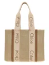 Chloé Woody Medium Tote Bag Beige