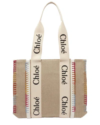 Pre-owned Chloé Woody Medium Tote Bag, Never Carried (authentic Pre-loved)