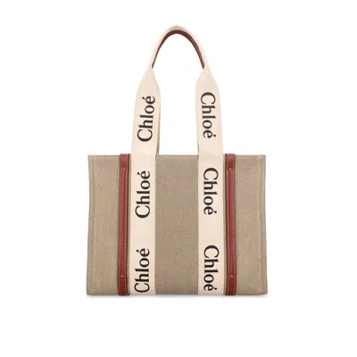 Chloé Chloe Woody Medium Tote Bag Women In White