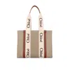 Chloé Chloe Woody Medium Tote Bag In White