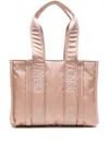 CHLOÉ EMBROIDERED COATED TOTE BAG