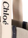 Chloé Woody Midi Tote Bag In Beige