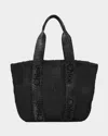 Chloé Woody Mifuko Basket Bag With Logo Webbing In Black