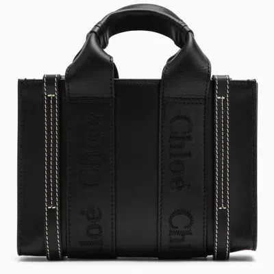Chloé Woody Mini Tote Bag In Black