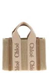 Chloé Natural Woody Mini Handbag In Pink