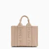 Chloé Small Leather Woody Tote Bag In Pink