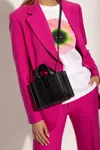 Chloé Woody Mini Black Leather Bag In Black
