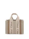 Chloé Women Mini Woody Linen Tote Bag