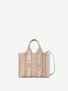 Chloé Woody Mini Tote Bag In Beige