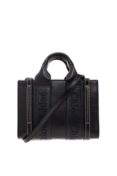 Chloé Women's Woody Mini Tote Bag In Black