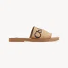 Chloé Tan Woody Sandals In Brown