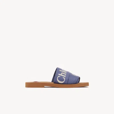 Chloé Woody Mule In Blue