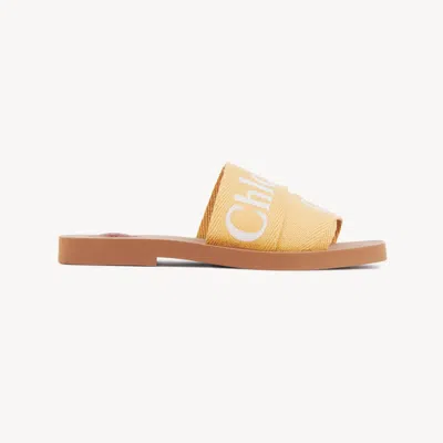 Chloé Woody Mule In Yellow