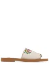 Chloé Mini Ribbons Embroidered Citrus Motif Sandals