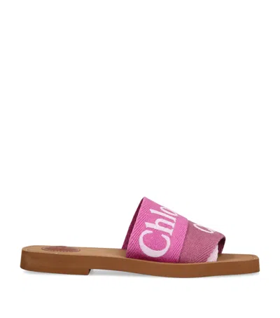 Chloé Woody Mules In Purple
