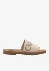 Chloé Woody Logo-print Sandals In Multi