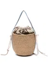 Chloé Small Basket Bag In Natural Fibers In Beige