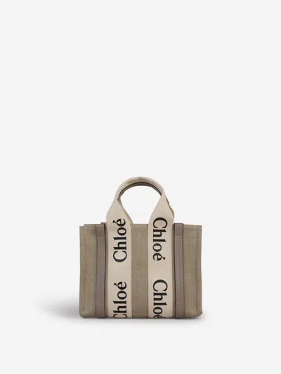Chloé Woody S Tote Bag In Taupe