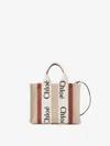Chloé Women Woody Mini Canvas Tote In Brown
